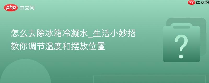怎么去除冰箱冷凝水_生活小妙招教你调节温度和摆放位置