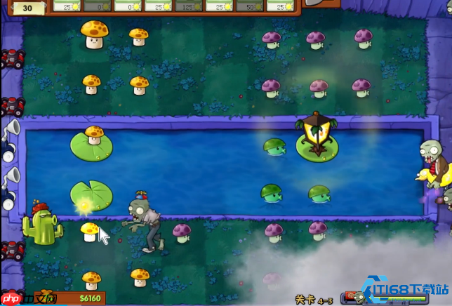 植物大战僵尸冒险模式第43关通关攻略：巧妙布局化解机枪僵尸狂潮