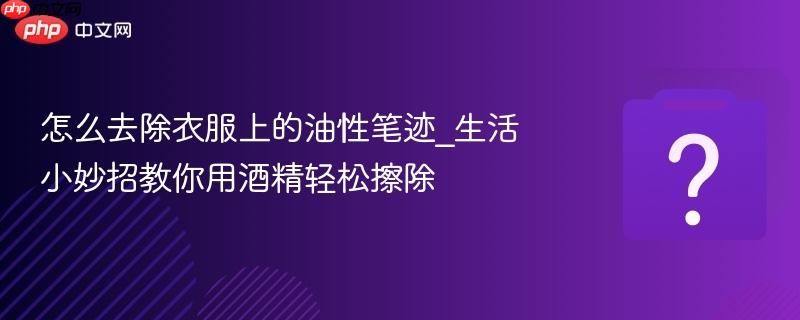 怎么去除衣服上的油性笔迹_生活小妙招教你用酒精轻松擦除