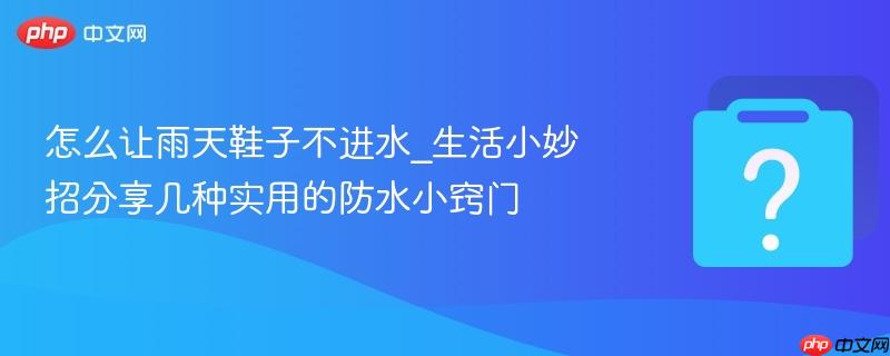 怎么让雨天鞋子不进水_生活小妙招分享几种实用的防水小窍门