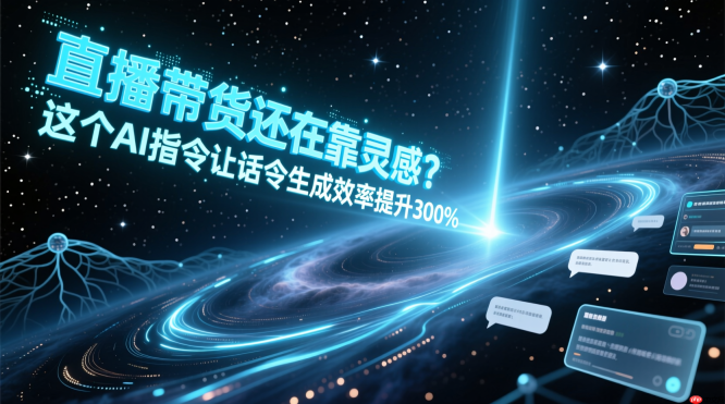 直播带货还在靠灵感？这个AI指令让话术生成效率提升300%