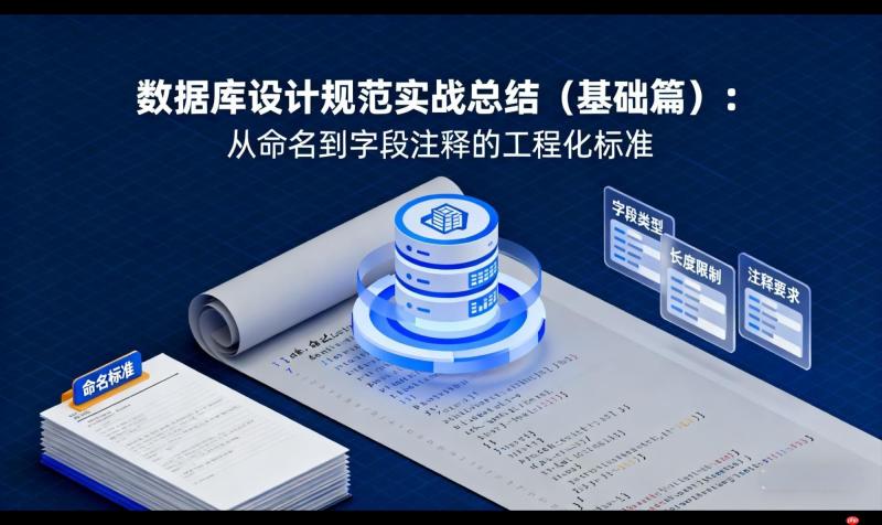 写给开发者的数据库设计规范指南（团队实战版基础篇）