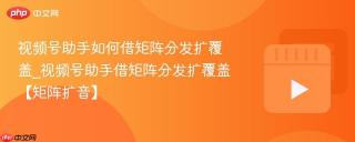 视频号助手如何借矩阵分发扩覆盖_视频号助手借矩阵分发扩覆盖【矩阵扩音】
