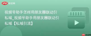 视频号助手怎样用朋友圈联动引私域_视频号助手用朋友圈联动引私域【私域引流】