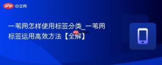 一苇网怎样使用标签分类_一苇网标签运用高效方法【全解】