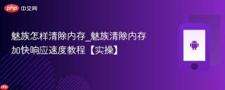 魅族怎样清除内存_魅族清除内存加快响应速度教程【实操】