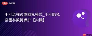 千问怎样设置隐私模式_千问隐私设置与数据保护【实操】