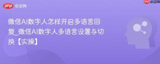 微信AI数字人怎样开启多语言回复_微信AI数字人多语言设置与切换【实操】