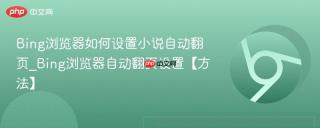 Bing浏览器如何设置小说自动翻页_Bing浏览器自动翻页设置【方法】