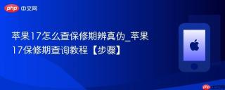 苹果17怎么查保修期辨真伪_苹果17保修期查询教程【步骤】