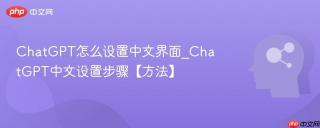chatgpt怎么设置中文界面_chatgpt中文设置步骤【方法】