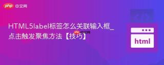 HTML5label标签怎么关联输入框_点击触发聚焦方法【技巧】