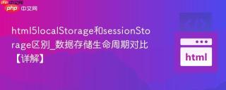 html5localStorage和sessionStorage区别_数据存储生命周期对比【详解】