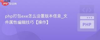 php打包exe怎么设置版本信息_文件属性编辑技巧【操作】