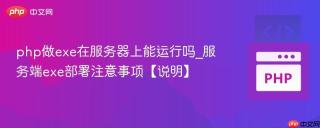 php做exe在服务器上能运行吗_服务端exe部署注意事项【说明】