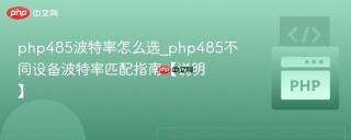 php485波特率怎么选_php485不同设备波特率匹配指南【说明】