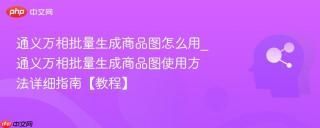 通义万相批量生成商品图怎么用_通义万相批量生成商品图使用方法详细指南【教程】