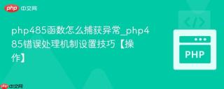 php485函数怎么捕获异常_php485错误处理机制设置技巧【操作】