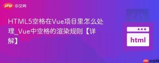 HTML5空格在Vue项目里怎么处理_Vue中空格的渲染规则【详解】