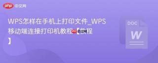 wps怎样在手机上打印文件_wps移动端连接打印机教程【教程】