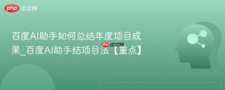 百度AI助手如何总结年度项目成果_百度AI助手结项目法【重点】