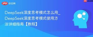 DeepSeek深度思考模式怎么用_DeepSeek深度思考模式使用方法详细指南【教程】