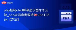 php控制oled屏幕显示图片怎么做_php发送像素数据到oled12864【方法】