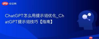 ChatGPT怎么用提示词优化_ChatGPT提示词技巧【指南】