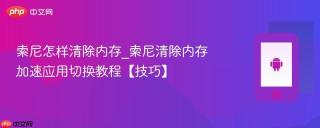 索尼怎样清除内存_索尼清除内存加速应用切换教程【技巧】
