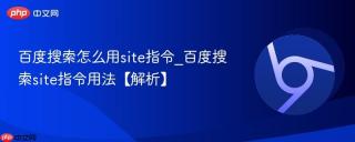 百度搜索怎么用site指令_百度搜索site指令用法【解析】
