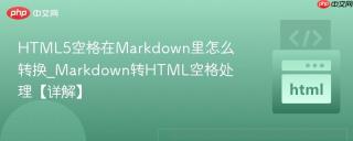 HTML5空格在Markdown里怎么转换_Markdown转HTML空格处理【详解】