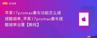 苹果17promax晕车功能怎么调提醒频率_苹果17promax晕车提醒频率设置【教程】