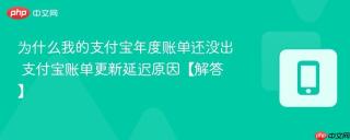 为什么我的支付宝年度账单还没出 支付宝账单更新延迟原因【解答】
