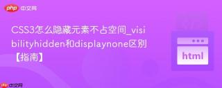 CSS3怎么隐藏元素不占空间_visibilityhidden和displaynone区别【指南】