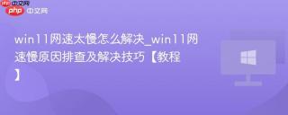 win11网速太慢怎么解决_win11网速慢原因排查及解决技巧【教程】