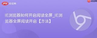IE浏览器如何开启阅读全屏_IE浏览器全屏阅读开启【方法】