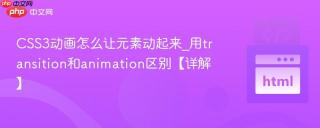 CSS3动画怎么让元素动起来_用transition和animation区别【详解】