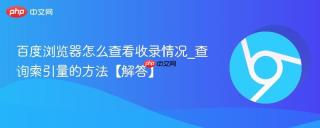 百度浏览器怎么查看收录情况_查询索引量的方法【解答】