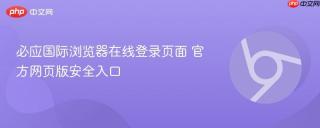 必应国际浏览器在线登录页面 官方网页版安全入口