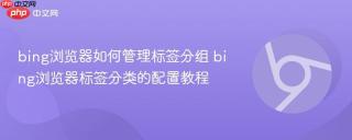 bing浏览器如何管理标签分组 bing浏览器标签分类的配置教程
