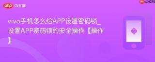 vivo手机怎么给APP设置密码锁_设置APP密码锁的安全操作【操作】