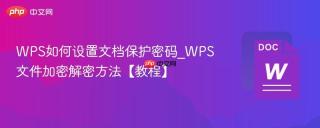 WPS如何设置文档保护密码_WPS文件加密解密方法【教程】