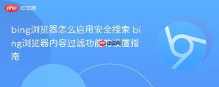 bing浏览器怎么启用安全搜索 bing浏览器内容过滤功能的设置指南