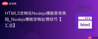 HTML5空格在Nodejs模板里有效吗_Nodejs模板空格处理技巧【汇总】