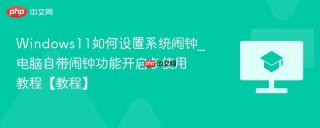 Windows11如何设置系统闹钟_电脑自带闹钟功能开启与使用教程【教程】