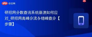 研招网分数查询系统崩溃如何应对_研招网高峰分流与错峰查分【步骤】