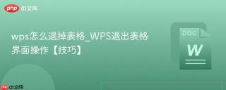 wps怎么退掉表格_WPS退出表格界面操作【技巧】