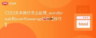 CSS3文本换行怎么处理_wordbreak和overflowwrap区别【技巧】