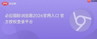 必应国际浏览器2026官网入口 官方授权登录平台