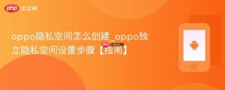 oppo隐私空间怎么创建_oppo独立隐私空间设置步骤【指南】